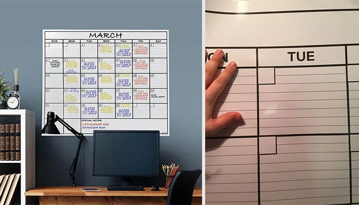 An Extra-Large Dry Erase Calendar Big Enough To Handle Everything You've Got To Stay On Top Of This Month!