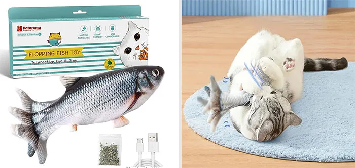Potaroma Cat Toy Flopping Fish