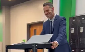 Principal’s Mobile Office Sparks Controversy On Whether This Is Madness Or The Future Of Education