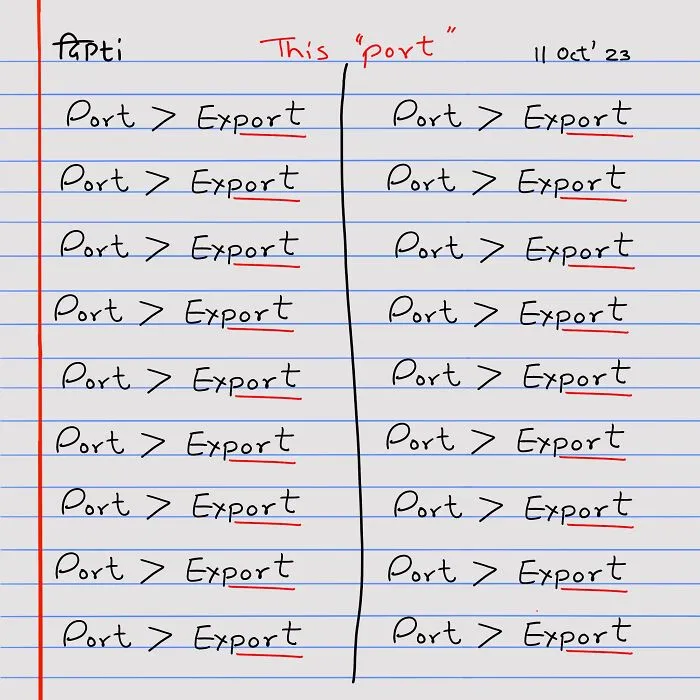 Port > Export