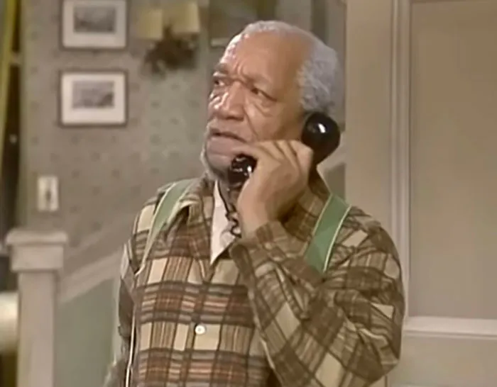 Fred Sandford talking with phone