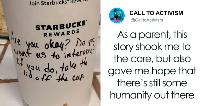 Starbucks Worker's "Secret Note" On A Cup To Save 18-Year-Old From A Random Guy Sparks Debate