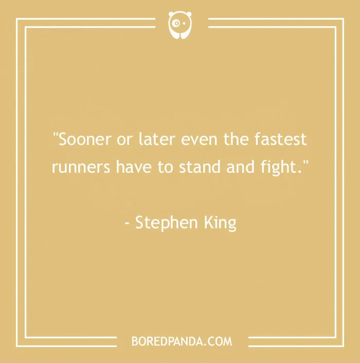 Stephen King quote about fight