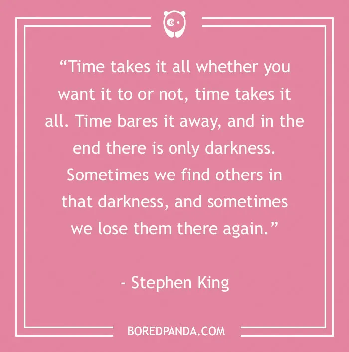 Stephen King quote about time
