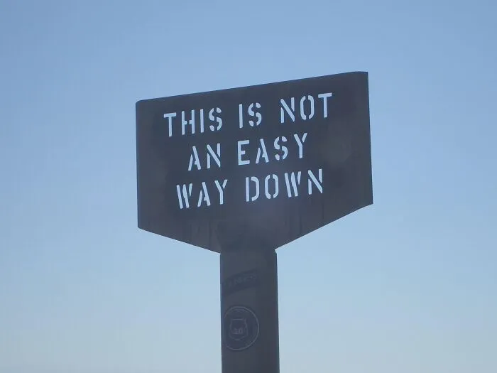 This Sign Near The Top Of The Table Mountain, Cape Town, South Africa