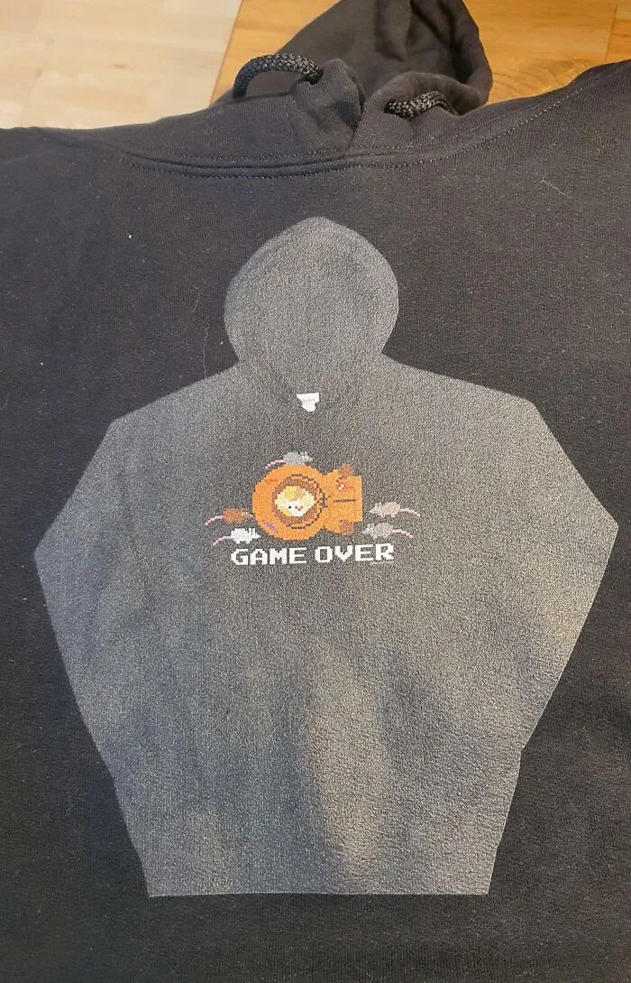 En vez de una sudadera con estampado, he recibido una sudadera con un estampado de una sudadera estampada