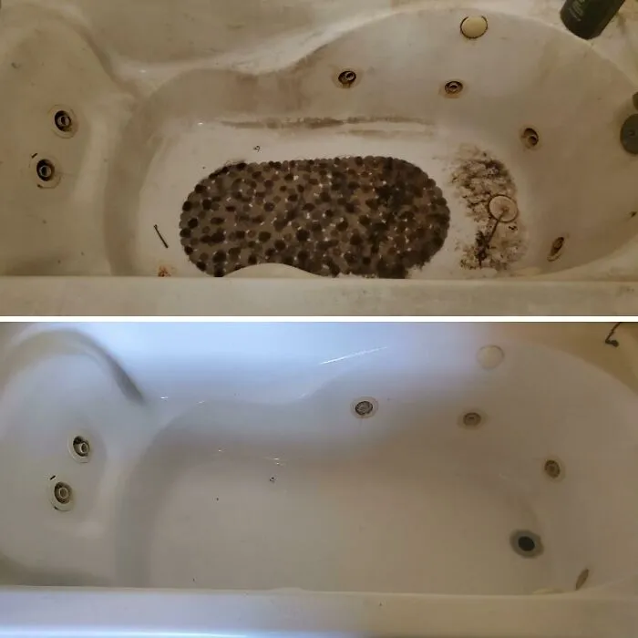 No sé cuando fue la última vez que mis padres limpiaron su bañera