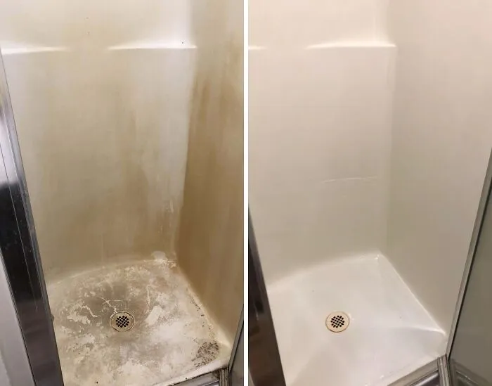 Esta ducha fue dura de limpiar