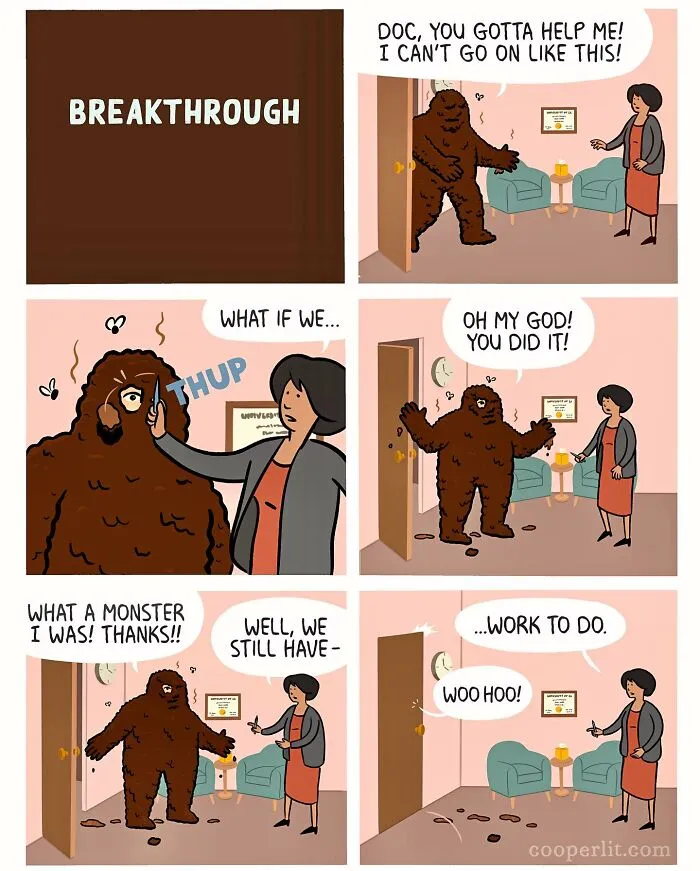 Here Are 30 Of The Most Recent Comics Full Of Random Twists By “Cooper Lit Comics”