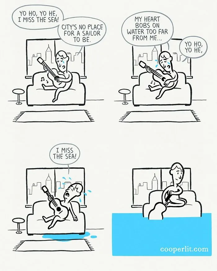 Here Are 30 Of The Most Recent Comics Full Of Random Twists By “Cooper Lit Comics”