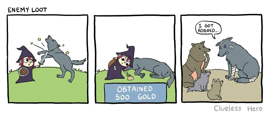 Gamer Humor: 35 Comics About A “Clueless Hero” Created By These Two Artists (New Pics)