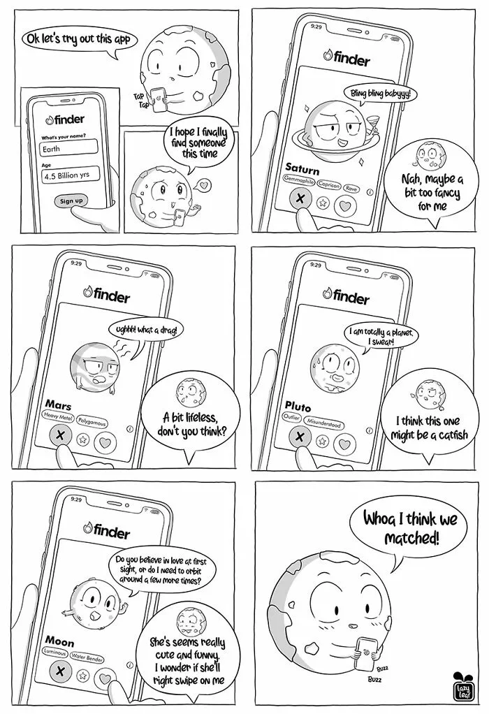 'Lazy Leaf Comics': 29 New Comics Featuring Animals, Planets, And Other Objects