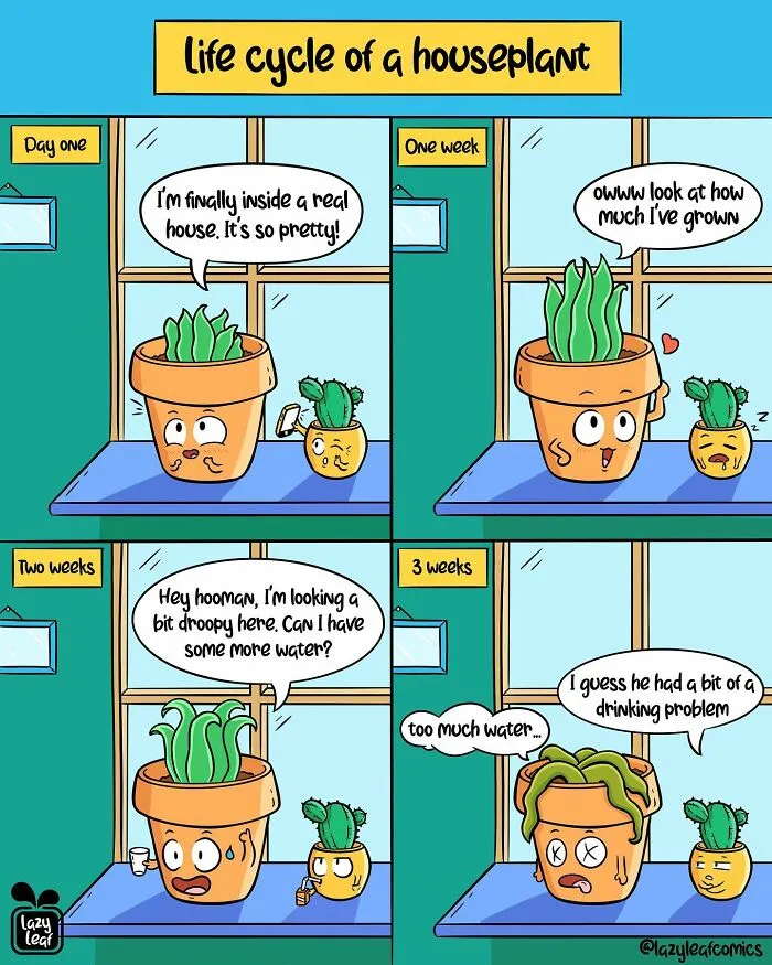 'Lazy Leaf Comics': 29 New Comics Featuring Animals, Planets, And Other Objects