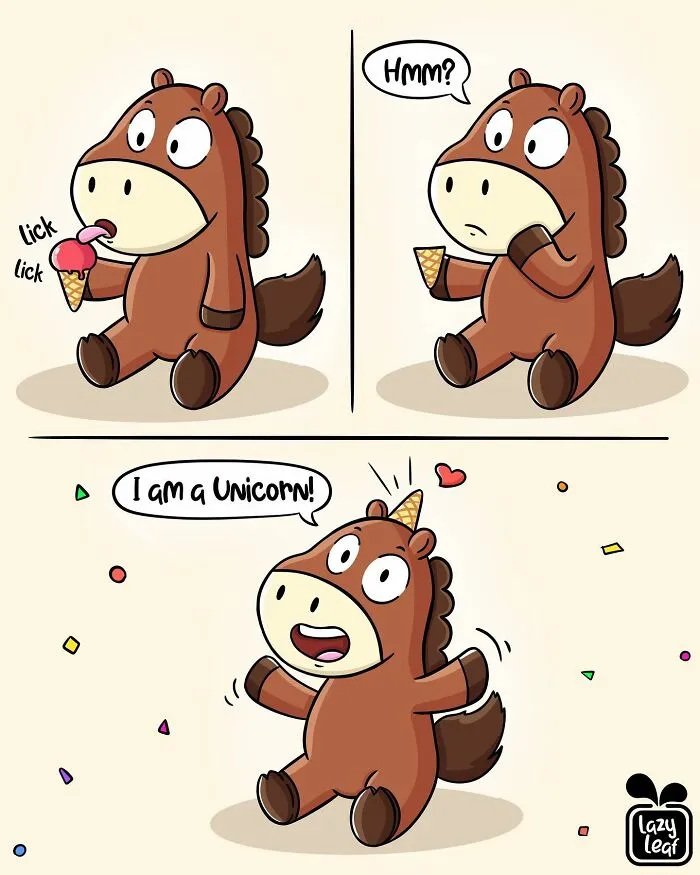 'Lazy Leaf Comics': 29 New Comics Featuring Animals, Planets, And Other Objects
