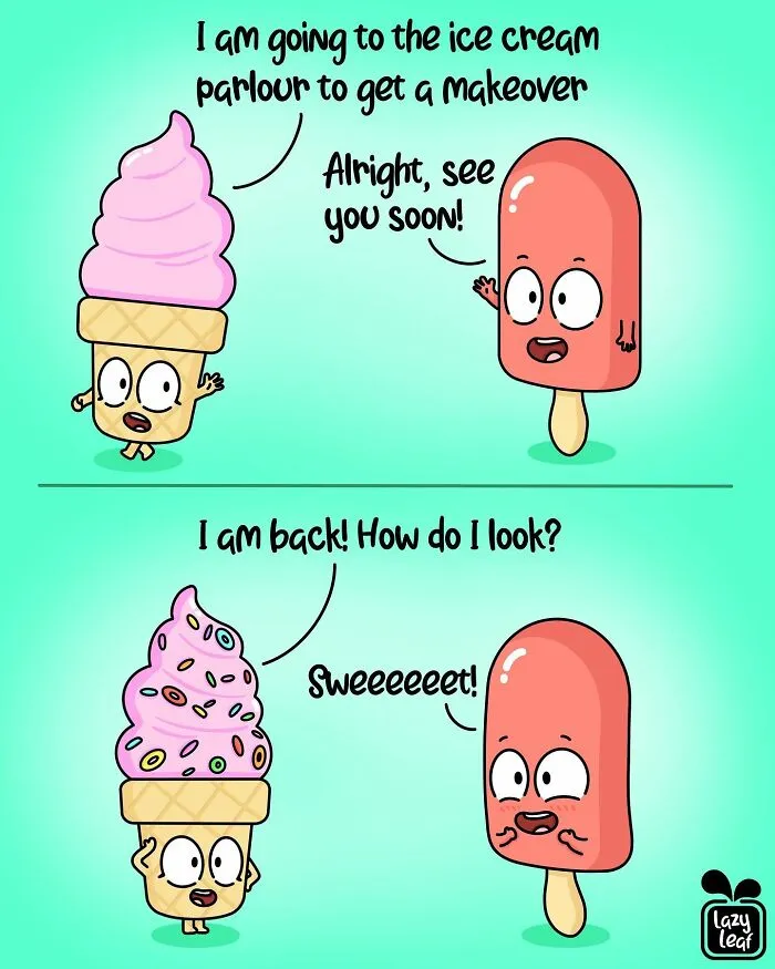 'Lazy Leaf Comics': 29 New Comics Featuring Animals, Planets, And Other Objects