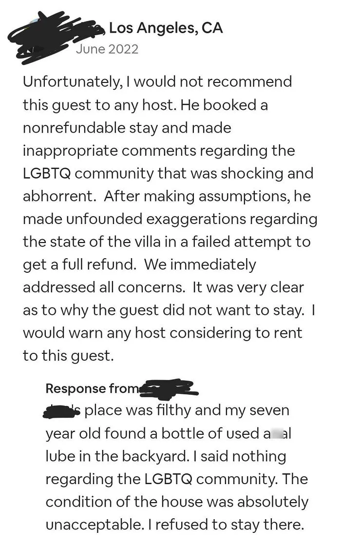 Airbnb Host Tries To Slander Me