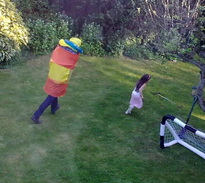 Looked Out The Window To See My Dad Chasing My Baby Sister Dressed Like This