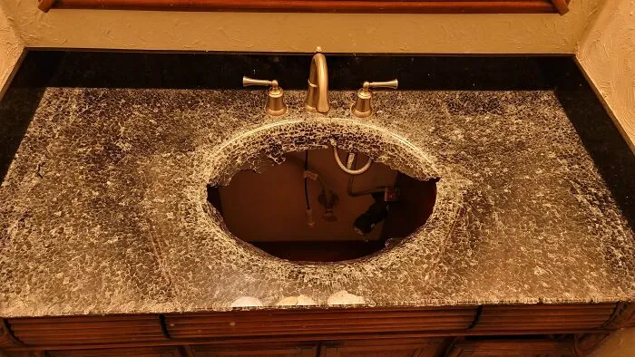 Discovered That My Porcelain Countertop Was Actually Tempered Glass