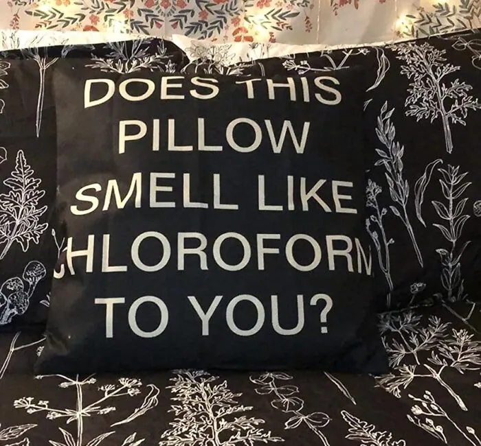 Rest Assured With <a Style="Display:inline;" Href="Https://Www.amazon.com/Aoyego-Chloroform-Background-Decorative-Cushion/Dp/B08m993p1n?crid=1gxrelyp6v3yq&keywords=weird%2bthings&qid=1701082073&sprefix=weird%2b%2caps%2c165&sr=8-68&th=1&linkcode=ll1&tag=bpjaguar-20&linkid=9e1f778cce9a118bbaea36b79c92677f&language=en_us&ref_=as_li_ss_tl" Target="_blank"> <span Style="Font:inherit;color:#d74b1f;"> 'Does This Pillow Smell Like Chloroform To You' Pillow Cover</Span>  - A Witty Addition That Can Truly Leave You 'Pillow-Talked'