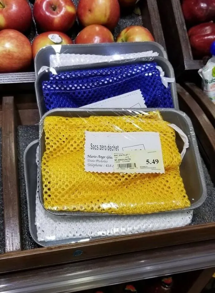 Reusable Bag... Sold Inside Styrofoam Tray And Plastic Wrap