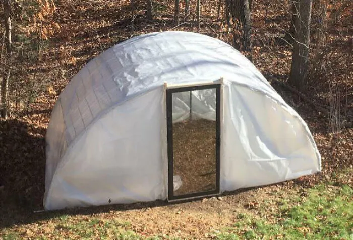 Turned An Old Trampoline Into A Greenhouse