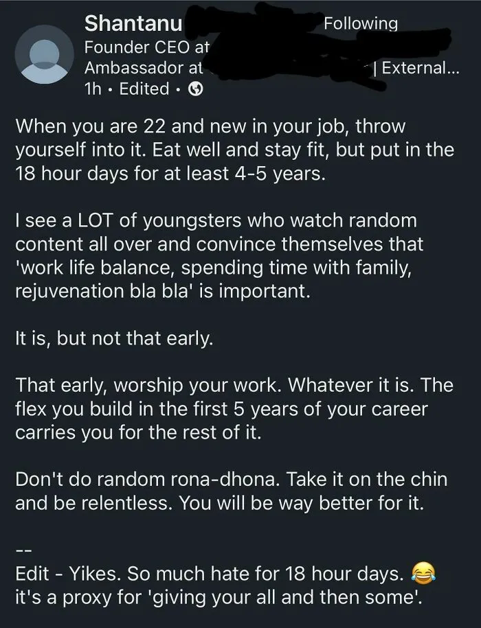 Advice For 22-Year-Olds, Tell This "CEO" To Go Off