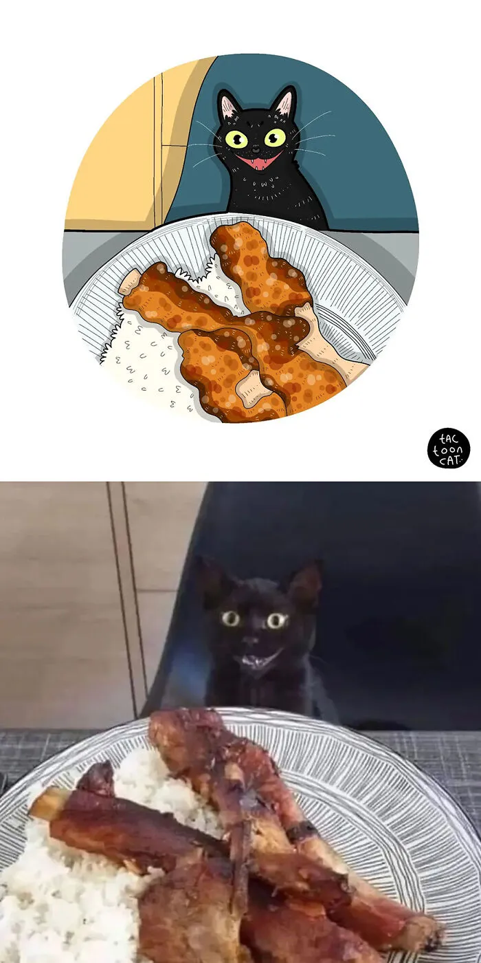 35 Already Famous Internet Pics Get Transformed Into Even Funnier Cartoons By Tactooncat (New Pics)