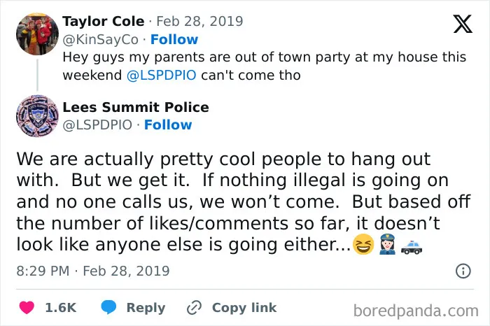 Got Roasted By A Police Twitter