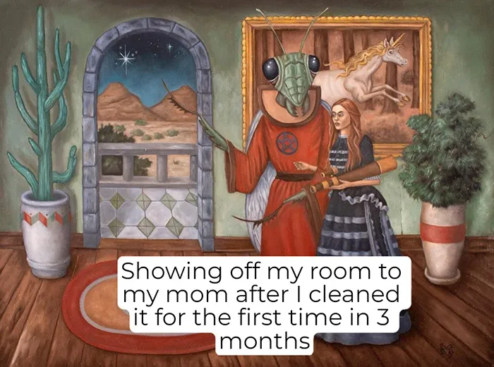 21 Hilarious Memes About Spirituality And Everyday Topics Inspired By Mark Rogers’ Art