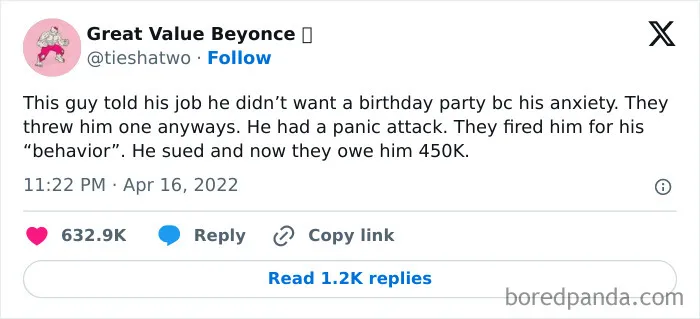 Telling Them Not To Throw A Party, Throwing A Party, Then Getting Fired For Your Reaction