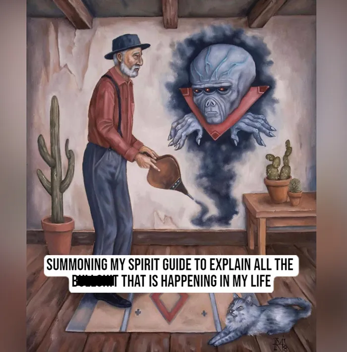 21 Hilarious Memes About Spirituality And Everyday Topics Inspired By Mark Rogers’ Art