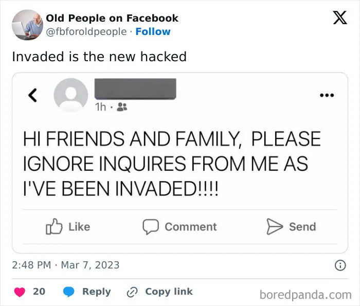 This Page Collects Funny Screenshots Of 'Old People On Facebook', And Here's 30 Of The Best Ones