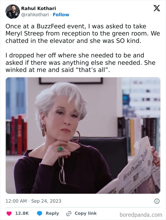 40 Of The Most Unforgettable Celebrity Encounters Shared On This X Thread