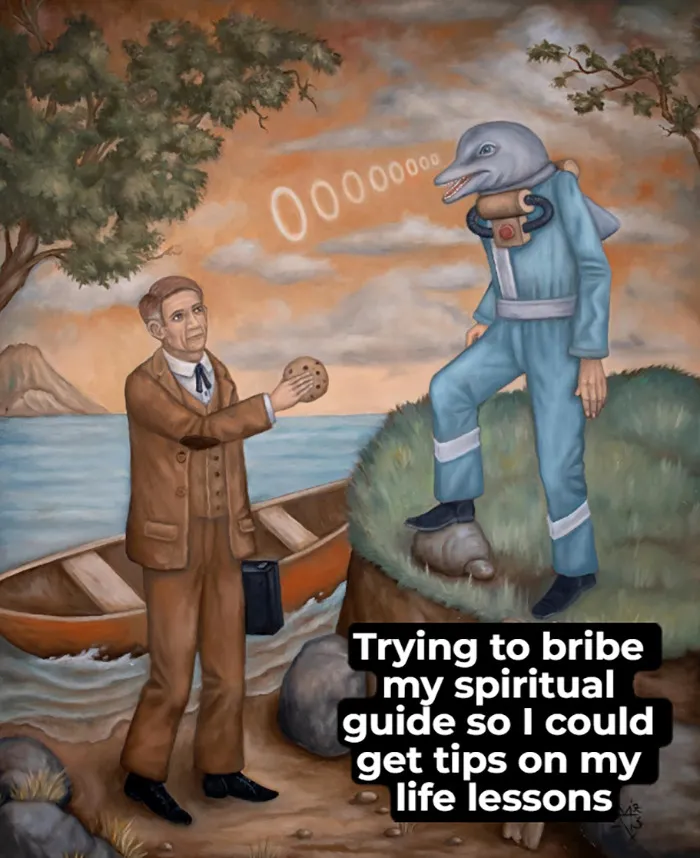 21 Hilarious Memes About Spirituality And Everyday Topics Inspired By Mark Rogers’ Art