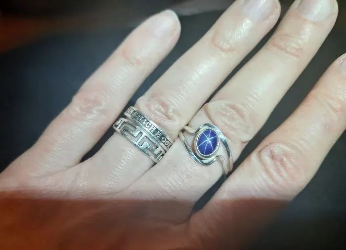 Star Sapphire. It Displays A 6-Ray Star When Exposed To Direct Light