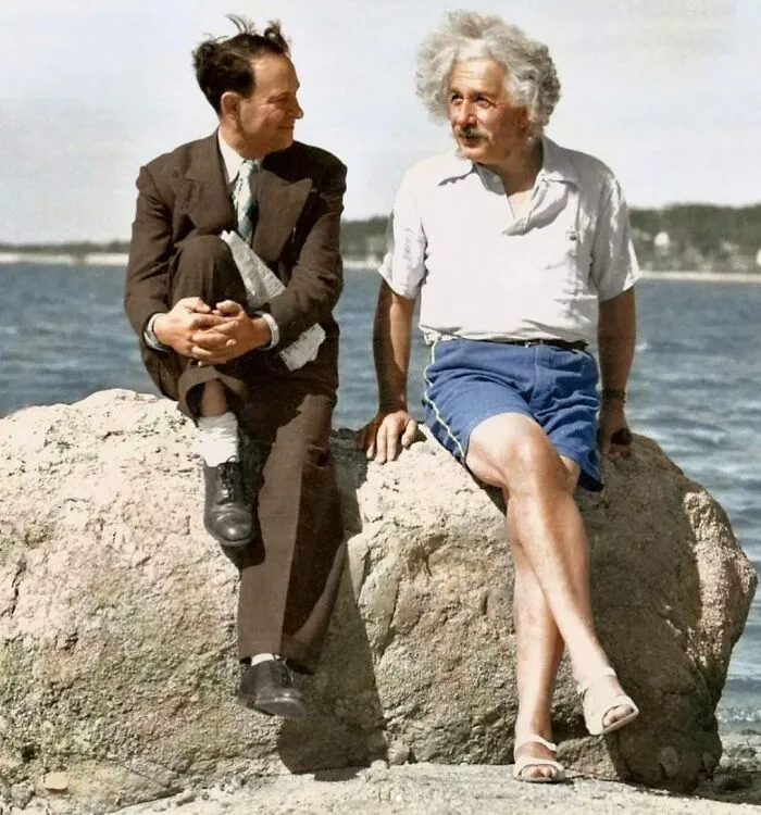 In 1939, Albert Einstein Was Captured In A Photo At Nassau Point, New York, Sporting Sandals
