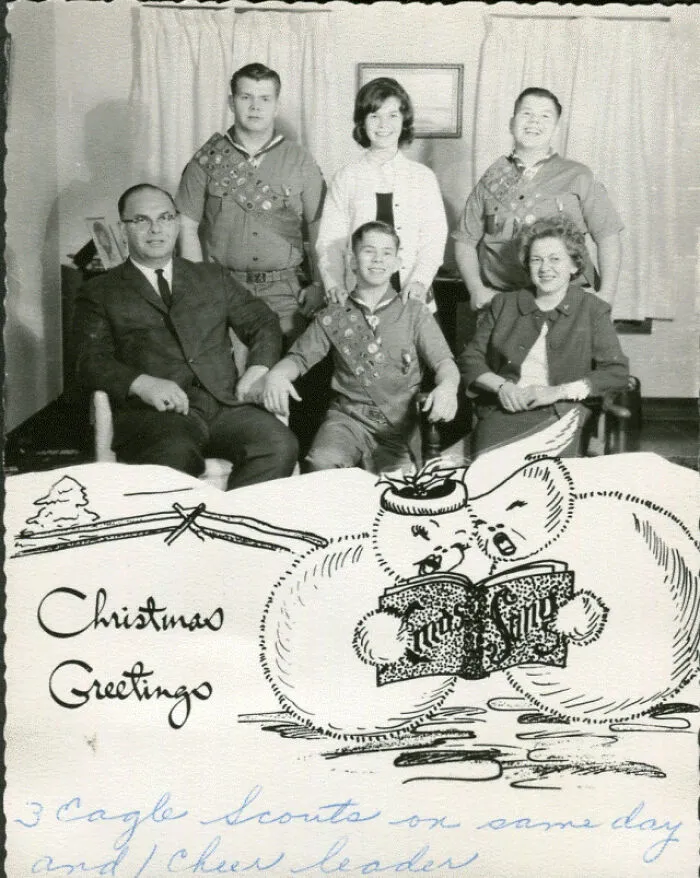 3 Eagle Scouts And 1 Cheerleader!  1958