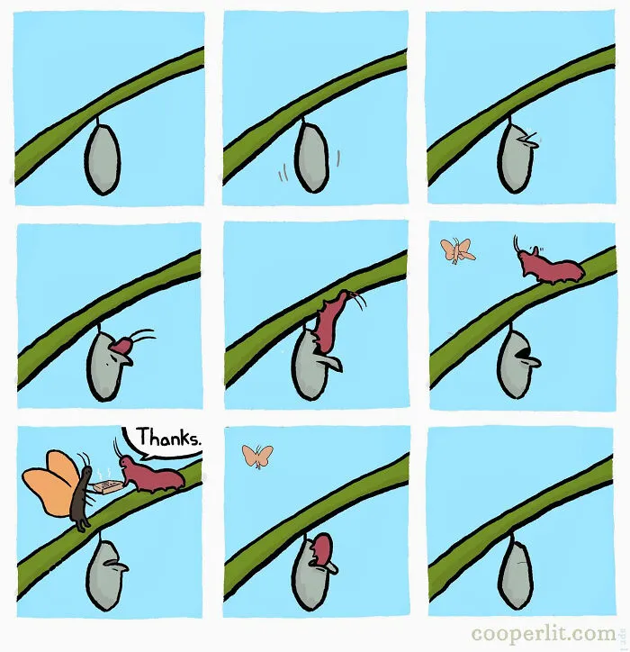 Here Are 30 Of The Most Recent Comics Full Of Random Twists By “Cooper Lit Comics”