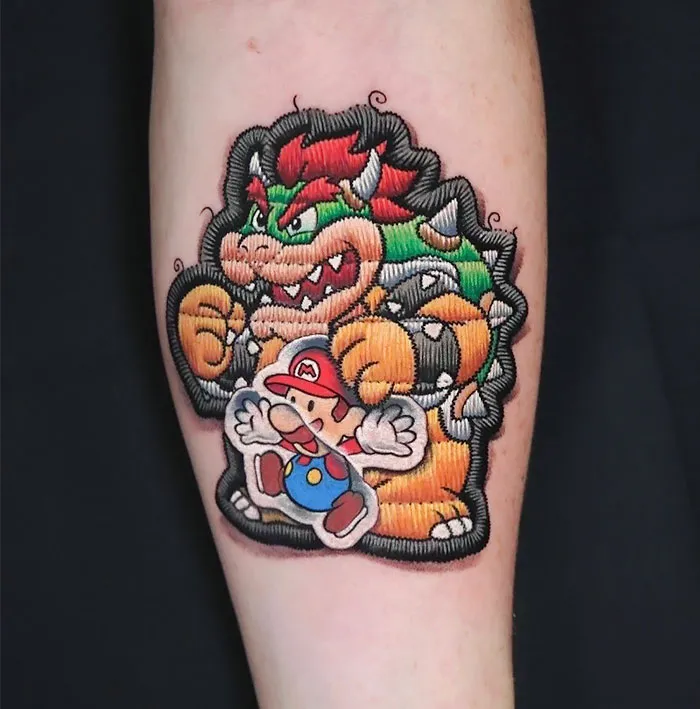 Bowser  From Super Mario Tattoo
