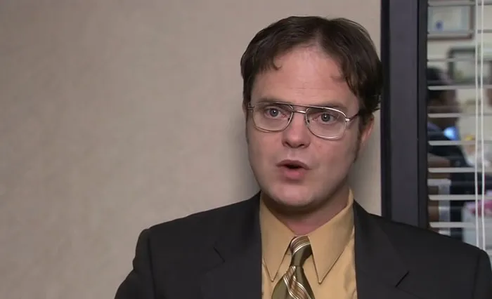 Dwight Schrute talking 