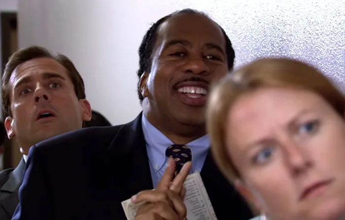 Stanley Hudson laughing