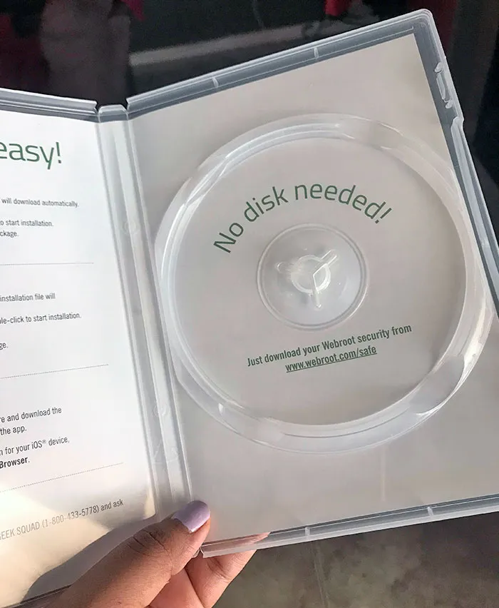 Plastic Packaging For A CD Disk, But Without A CD Disk In It