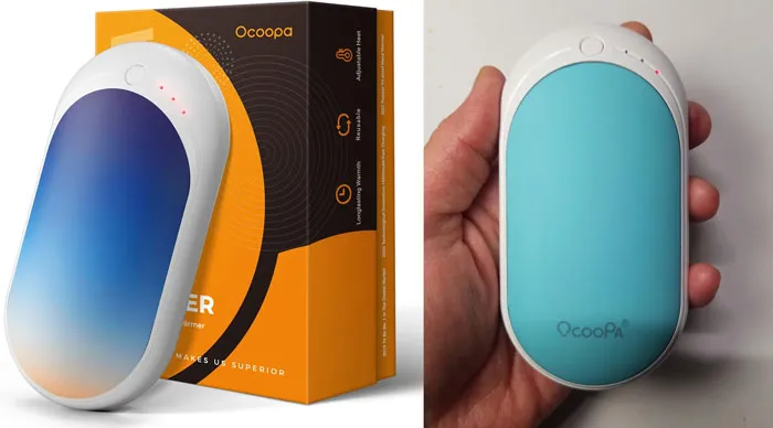 OCOOPA  Rechargeable Hand Warmer: Featuring adjustable heat settings, high-tech materials, and compact design - it's the perfect outdoor companion for the cold days ahead.