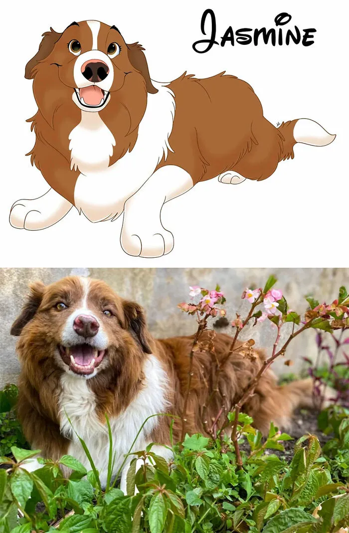 Artist Creates Cute Pet Portraits That Turn Them Into Disney Movie Characters (22 New Pics)