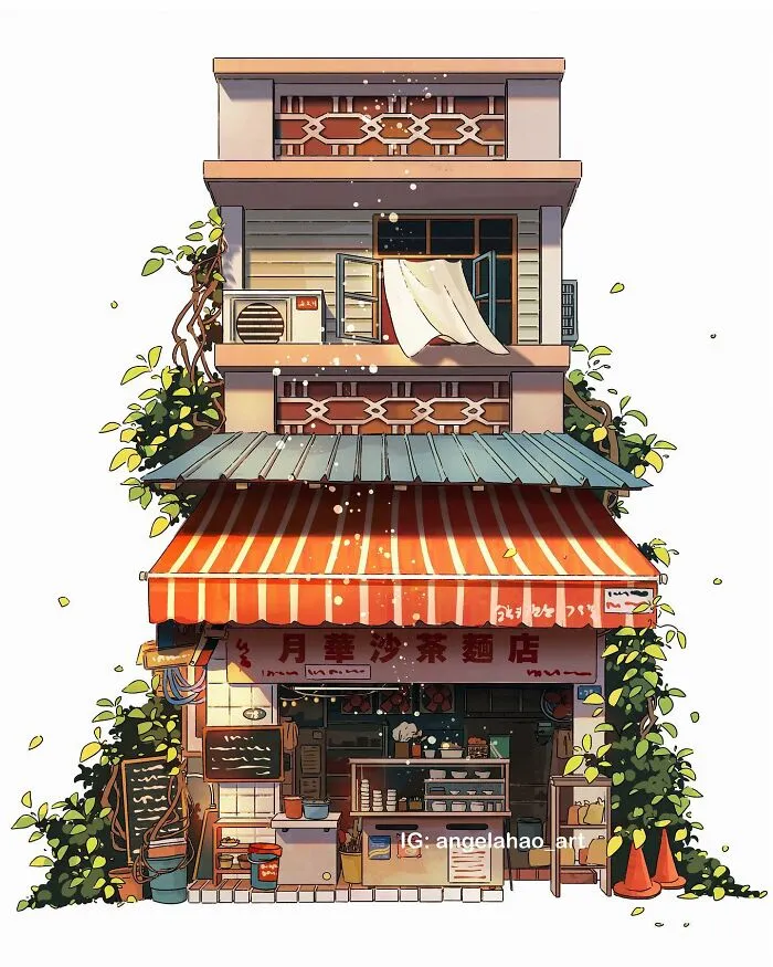 Google Street Views Of Japanese Houses Inspired This Artist To Illustrate Them (22 New Pics)