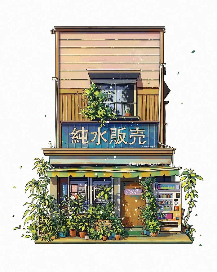 Google Street Views Of Japanese Houses Inspired This Artist To Illustrate Them (22 New Pics)
