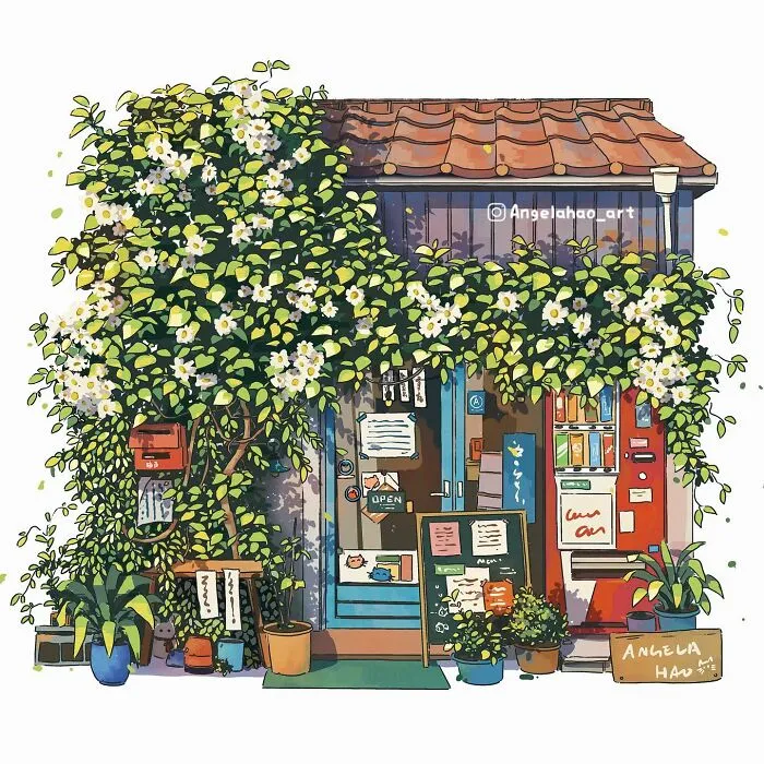 Google Street Views Of Japanese Houses Inspired This Artist To Illustrate Them (22 New Pics)