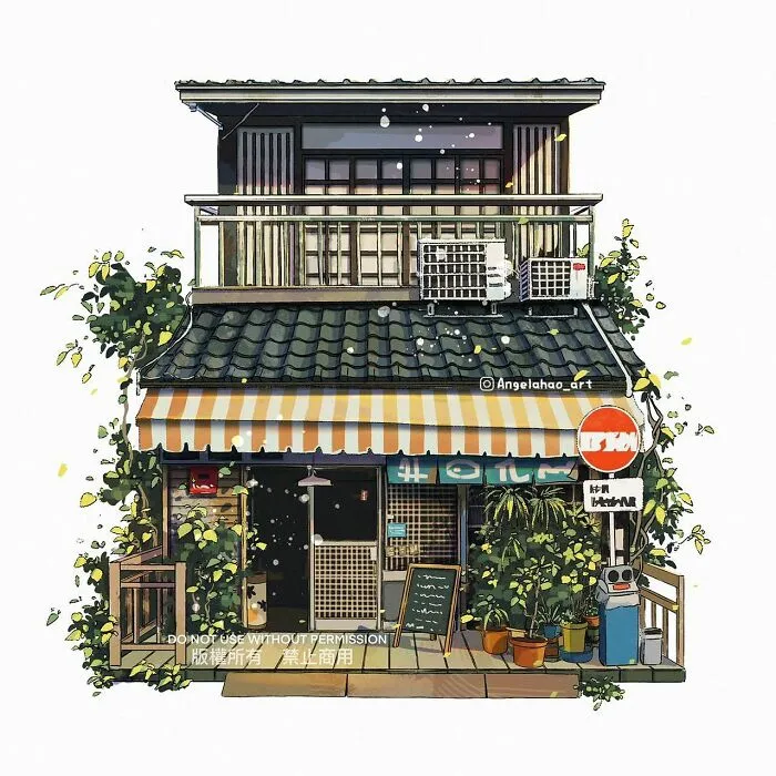 Google Street Views Of Japanese Houses Inspired This Artist To Illustrate Them (22 New Pics)