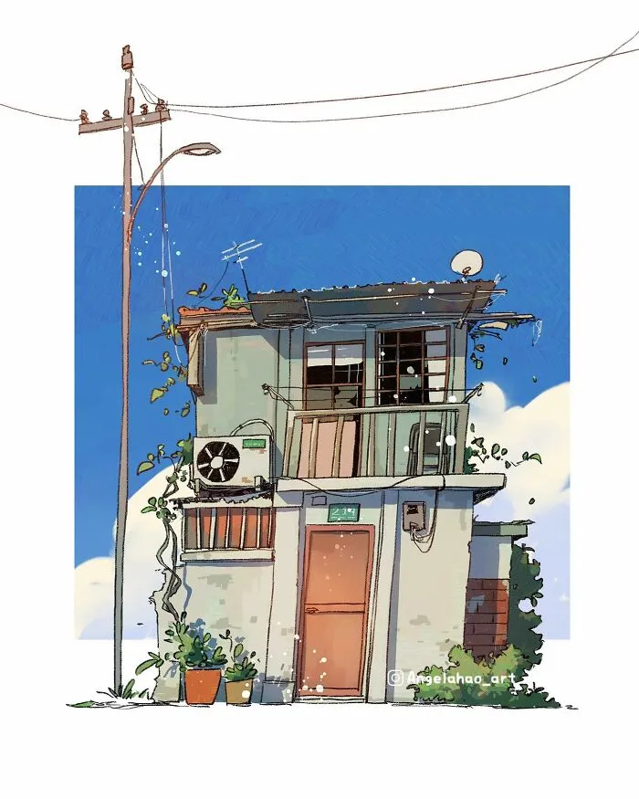 Google Street Views Of Japanese Houses Inspired This Artist To Illustrate Them (22 New Pics)