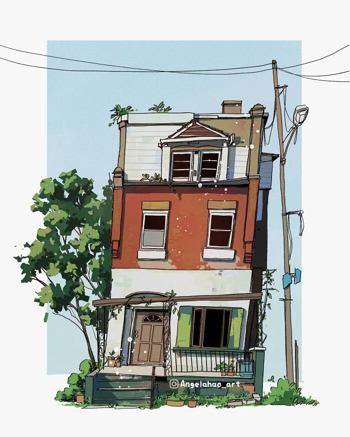 Google Street Views Of Japanese Houses Inspired This Artist To Illustrate Them (22 New Pics)